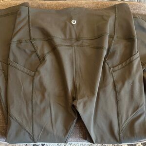 Lululemon All The Right Places Crop - Dark Olive